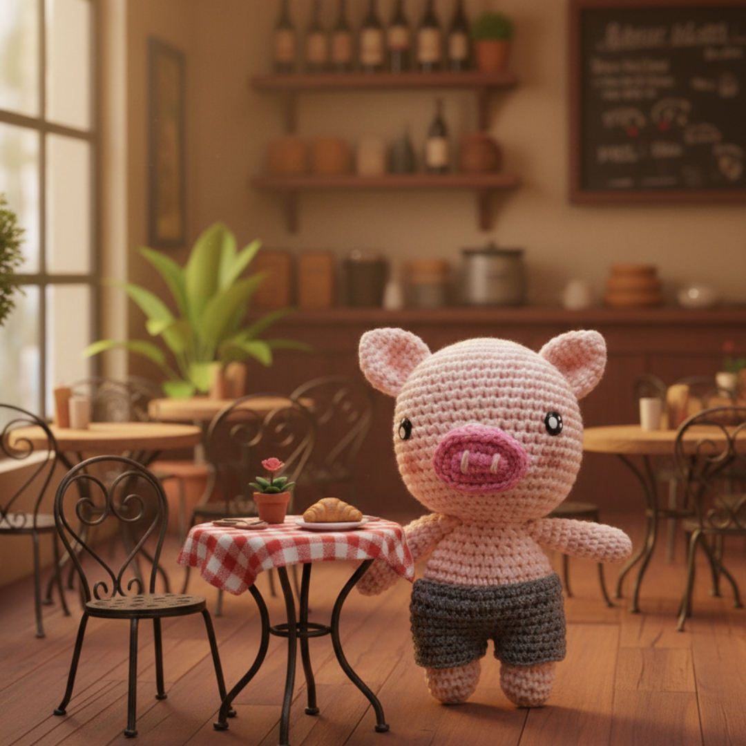 MOYO FRIENDS 포니아 돼지 코바늘 인형 캐릭터