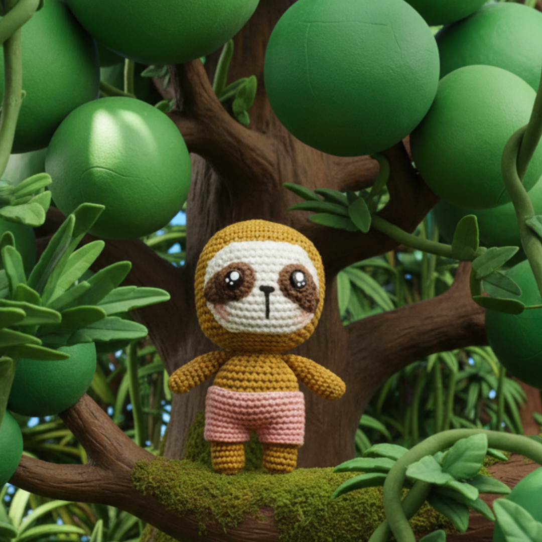 MOYO FRIENDS 실비 Silvi 나무늘보 코바늘 인형 캐릭터
