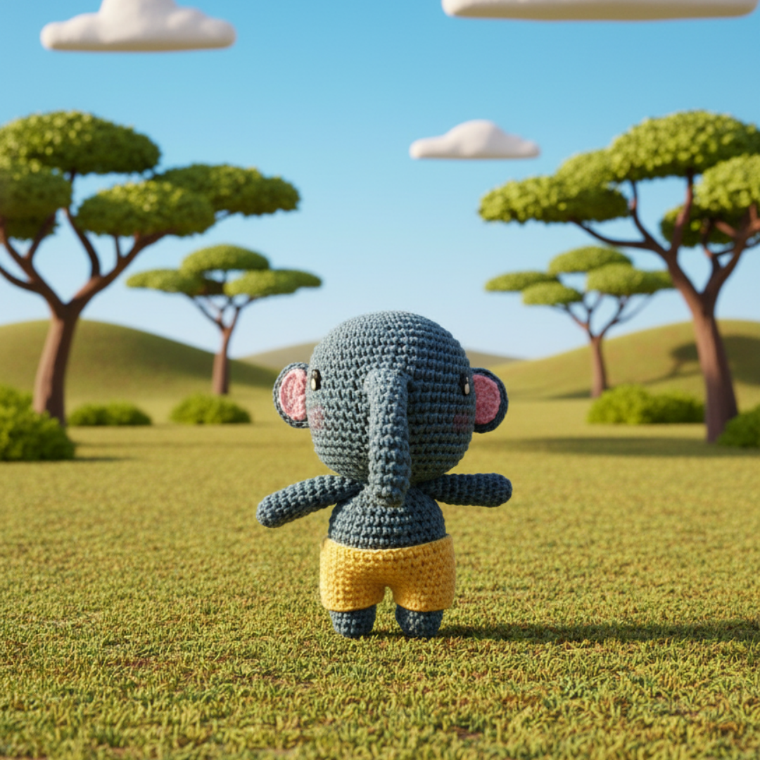 MOYO FRIENDS 브루노 Bruno 코끼리 코바늘 인형 캐릭터