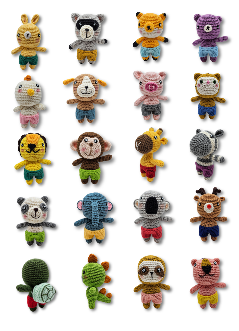 MOYO FRIENDS 오리지널 코바늘 인형 캐릭터 S시리즈